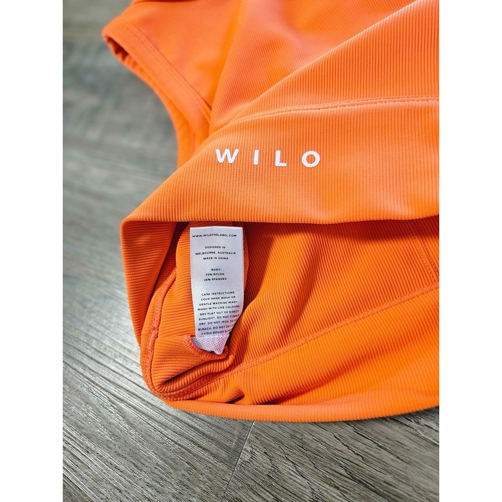 Wilo The Label Orange Ribbed Cropped Tank - Picture 7 of 7